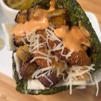 Vegan chicken arepa GF   at Origamy Gelato in Sunrise