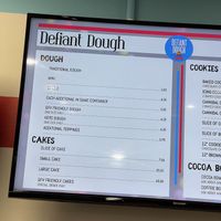 Menu  at Defiant Cookie Dough in Chesterfield