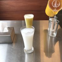 Coconut punch and sugarcane juice at Swati Snacks in Ahmedabad