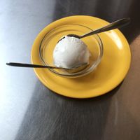 Custard apple (local fruit) house made ice cream  at Swati Snacks in Ahmedabad