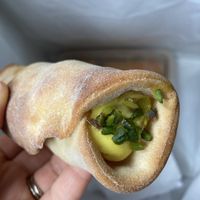 “Canoli” (forget what was in it besides pistachio)  at Artisti del Vegetariano in Milan