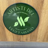 The sign in front. at Artisti del Vegetariano in Milan