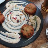 Frittatine con fagioli mungo at aTipico in Palermo