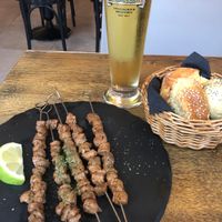 Marinated ‘beef’ skewers. So good… 🤯 mind blowing. at aTipico in Palermo