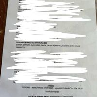 Entrees menu  at Ocean Lab Taproom in Carolina