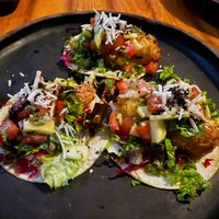 Coconut tofu tacos  at CHILL A KILL in Puerto Escondido
