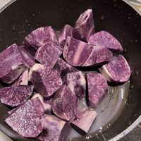 Purple potatoes (salad blues) available from the shop    at The Gull's Grocery in Edinburgh
