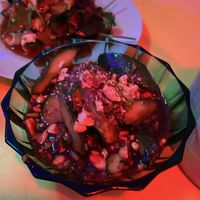 Courgette salad - surprisingly nice   at Facing Heaven  in East London