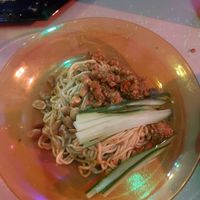 Oily noodles at Facing Heaven  in East London