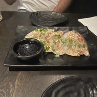 Vegan gyoza was incredible!! They have an entire vegan menu!  at Kame in New York City