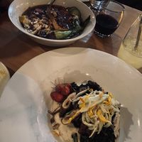 The autumn ramen and the applewood smoked mushroom  at Plant in Asheville