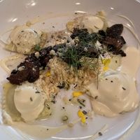 Ravioli with shrooms  at Plant in Asheville