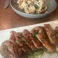 Crispy potatoes and tahini cauliflower  at Plant in Asheville