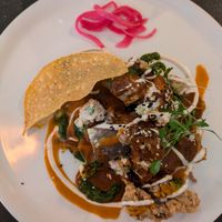 Crispy mushroom mole at Plant in Asheville