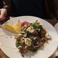 BBQ Brussels Tostadas  at Plant in Asheville