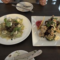 Ravioli and Crispy Mushroom Mole  at Plant in Asheville