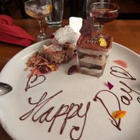 Blondie and tiramisu (with special event plating) at Plant in Asheville