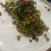 Pesto pasta - looked so delicious but had no flavor at all  at Juju in 