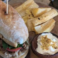 Sandwiches with Oyster Mushroomms  at Juju in 