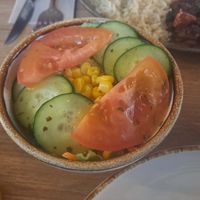 Salad comes with tofu dish at Guará in Vila Nova De Gaia