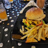 Banging burger at Slaughterhouse Vegan in Calangute
