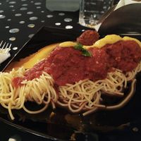 Spaghetti Amazeballs at Slaughterhouse Vegan in Calangute