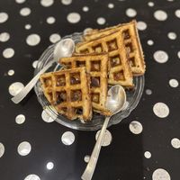 Banana chocolate waffles  at Slaughterhouse Vegan in Calangute