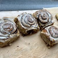 Cinnamon buns   at Bandit Bakery in Aberdeen