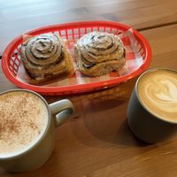 Cinnamon buns  at Bandit Bakery in Aberdeen