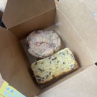 Sakura cookie and a chocolate orange cake   at Bandit Bakery in Aberdeen