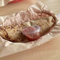 Vegan breakfast burrito (Just Egg, peppers, potatoes, onions, spinach) #Veganuary at Bedrock Eats & Sweets in Memphis