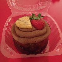 Strawberry Chocolate Chip Cookie Dough cake! at Red Velvet Cafe - Fashion Show Mall in Las Vegas