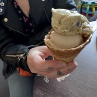 Cookie dough and vanilla   at Loopy Scoops in York