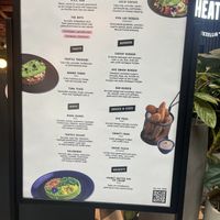 The menu 27 October 2023  at The Avocado Show in Leidschendam