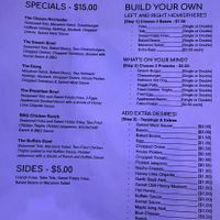New garbage plate menu  at Three Lives in Syracuse