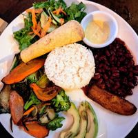 Vegan casado. Grilled veggies were so yummy ! at Kinsu in Uvita