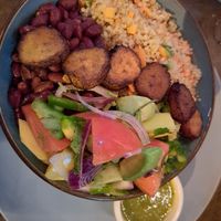 Vegan quinoa bowl. Unfortunately not much flavor... at Kinsu in Uvita