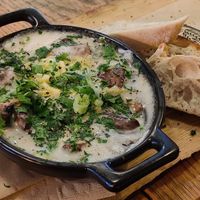 Vegan "snails". Super delicious dish! at Bistro Vilja in Tampere