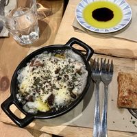 Vegan ”snails” with blue cheese  at Bistro Vilja in Tampere