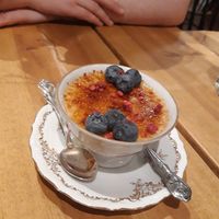 Lovely vegan creme brulée at Bistro Vilja in Tampere