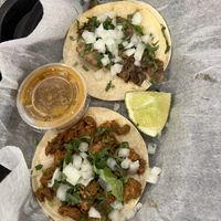 Soy taco and mushroom taco  at Masa Mexican Street Food in Farmington