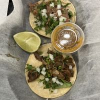 Mushroom taco and Refried beans taco  at Masa Mexican Street Food in Farmington