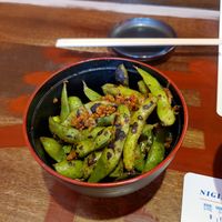 Charred Edamame at Blue Sushi Sake Grill in Chicago