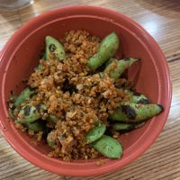 Spicy charred edamame   at Blue Sushi Sake Grill in Chicago