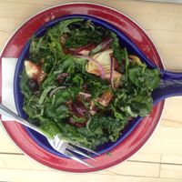 polenta bake inside at Finn's Pizza in Homer