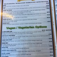 Menu at Steady Eddy's Cafe at the Market in Flint