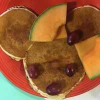 Vegetarian mini mouse pancakes at Steady Eddy's Cafe at the Market in Flint