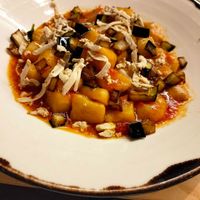 pumpkin gnocchi with eggplant and tomato sauce at La Gastrobottega Di Giuseppe in Calpe