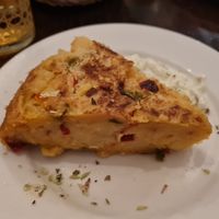 Delicious tortilla with peppers. at Seville Vegan Tours in Sevilla