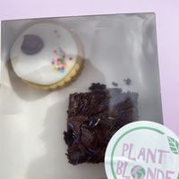 Brownie and sundae biscuit   at Plant Blonde in Glasgow